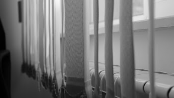 Free Photo of window, black and white, curtain