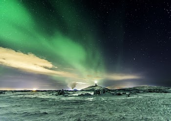 Free Photo of winter, aurora, snow