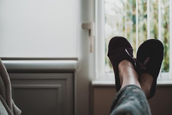 Free Photo of woman, wearing, slippers
