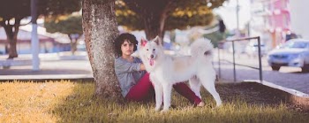 Free Photo of woman, white, dog