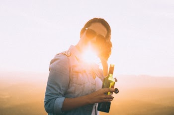 Free Photo of woman, wine, sunglasses