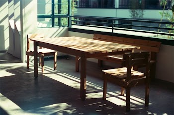 Free Photo of wood, table, chairs