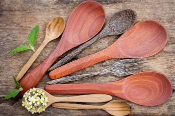 Free Photo of wooden, ladle, flower