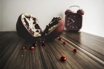 Free Photo of wooden, table, pomegranate