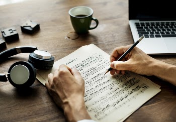 Free Photo of writing, sheet, music