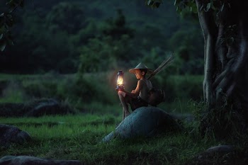 Free Photo of young, boy, lamp