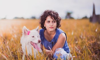 Free Photo of young, girl, dog