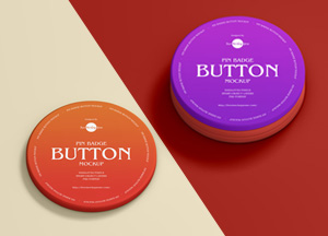 Free Pin Badge Button Mockup badge butto mocn button hocnp 
