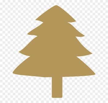 Free Pine Cliparts 23, - Gold Christmas Tree Clip Art