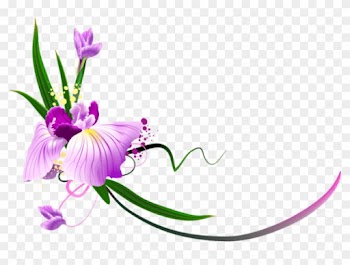 Free Png Download Beautiful Purple Floral Decor Clipart - Flowers Clip Art Border Png