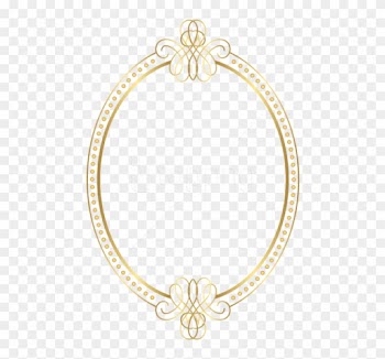 Free Png Download Border Frame Gold Clipart Png Photo - Gold Oval Frame Png