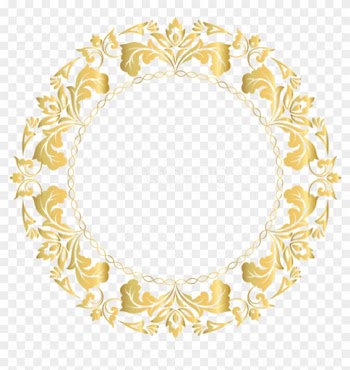 Free Png Download Floral Gold Round Border Frame Clipart - Gold Circle Border Design