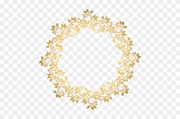 Free Png Download Gold Deco Round Border Clipart Png - Golden Border Round Png