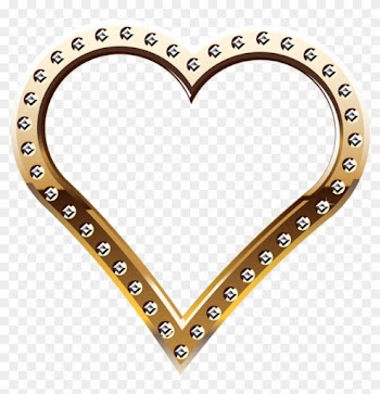 Free Png Download Heart Border Gold Clipart Png Photo - Golden Heart Border Png