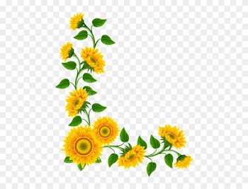 Free Png Download Sunflower Border Decoration Clipart - Sunflower Border Png