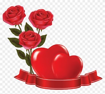 Free Png - Heart With Red Rose