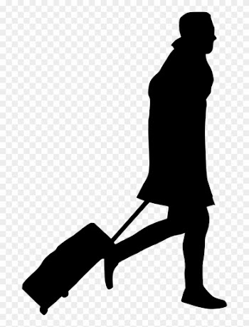 Free Png People With Luggage Silhouette Png Images - People Silhouette Png