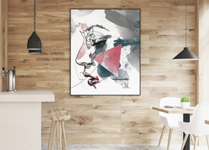 Free Poster Frame Mockup For Artwork Presentation 