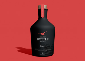 Free Premium Ceramic Bottle Mockup PSD ciram ttle mcklp sta 