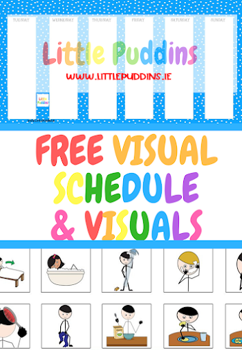 Free Printable Daily Visual Schedule – Little Puddins