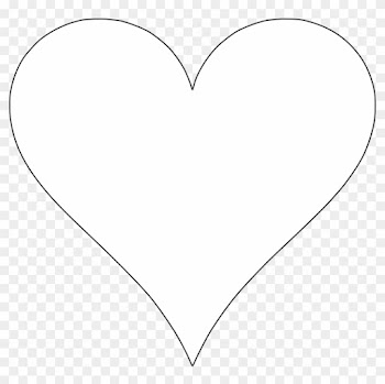Free Printable Heart Shapes - White Heart Transparent Background