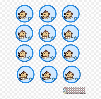 Free Printable Round Labels For Boy Monkey Themed Shower - Baby Monkey Decorations Baby Shower