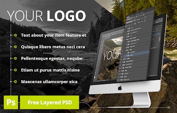 Free PSD iMac Layered MockUp Preview