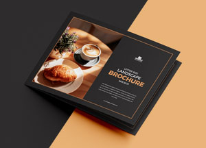 Free PSD Landscape Brochure Mockup landscare brochure 
