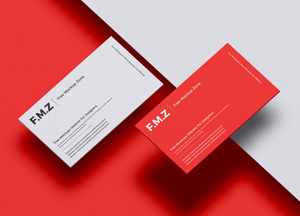 Free PSD Modern Brand Business Card Mockup f.m.z f.m.z - 111 