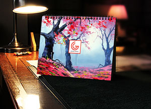 Free PSD Table Calendar MockUp g 
