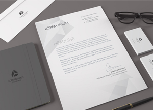 Free Realistic Corporate Identity Stationary Mockup lorem ipsum headline 