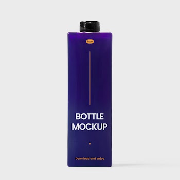 Free Rectangle Bottle Mockup