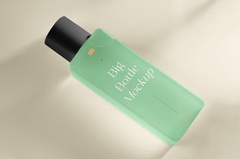 Free Rectangle Bottle Packaging Mockup
