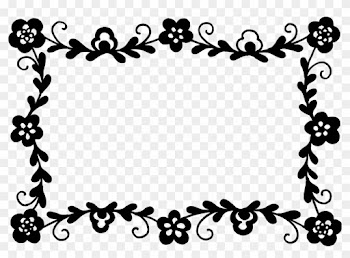 Free Rectangle Flower Frame 4 Png - Flower Frame Vector Png Black