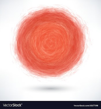 FREE Red brush stroke in the form of a circle vector image