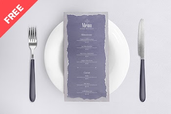 Free Restaurant Menu Card Mockup free menu minesne casar 