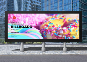 Free Roadside Advertisement Billboard Mockup advertisement billboard p 