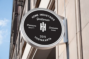 Free Round Sign Mockup