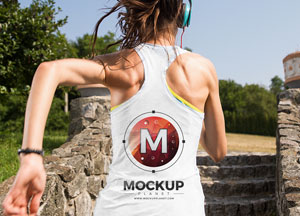 Free Running Girl Tank Top Backside Mockup m mockup 