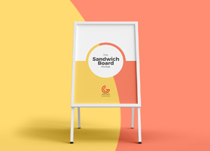 Free Sandwich Board Mockup For Outdoor Restaurant Advertisement 2018 sandwich board 