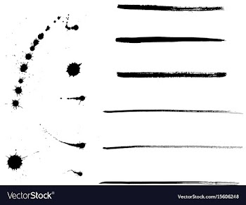 Free set ink lines and drops vector image