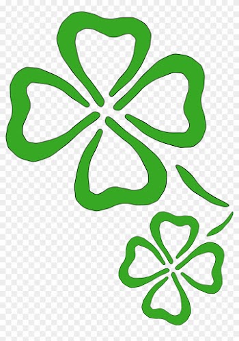 Free Shamrock Clipart Public Domain Holiday Stpatrick - Two Four Leaf Clovers