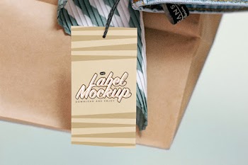 Free Shopping Label Mockup
