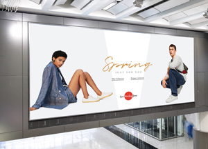 Free Shopping Mall Digital Ad Mockup PSD erering 