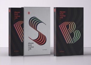 Free Slipcase Book Mockup PSD spcase book mocup vol pcase book mockup vol. slipcase book mockup voit. 