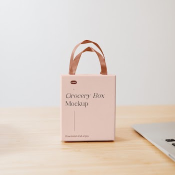 Free Small Grocery Box Mockup