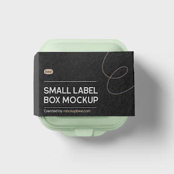 Free Small Label Box Mockup