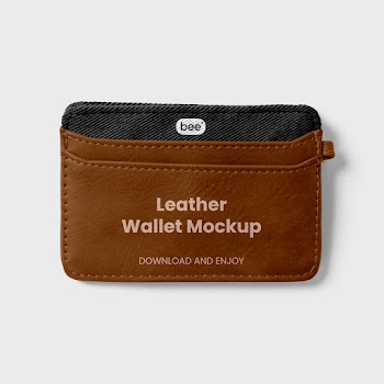 Free Small Leather Wallet Mockup