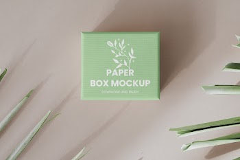 Free Small Paper Gift Box Mockup