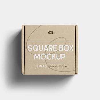 Free Small Square Box Mockup